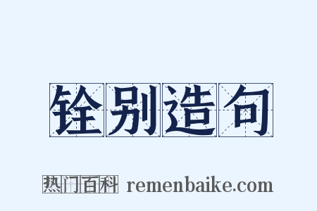 铨别造句是什么意思的图片